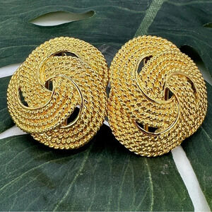 Vintage Paqette Signed Belt Buckle Set Rope Knot Design Dimensional Esta…